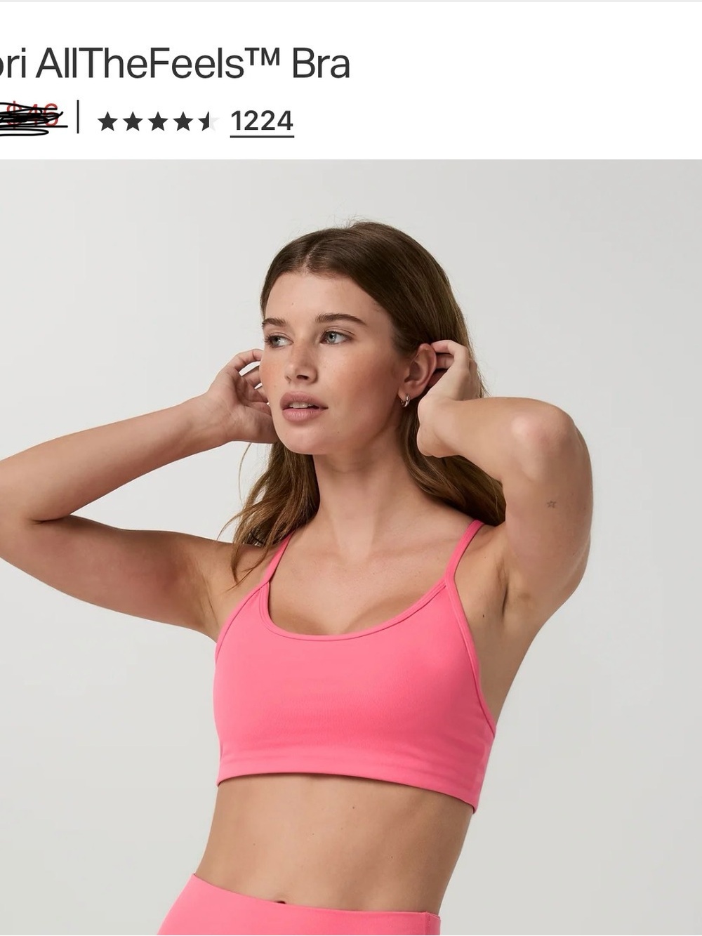 Vuori AllTheFeels™ Sports Bra — Bright Pink